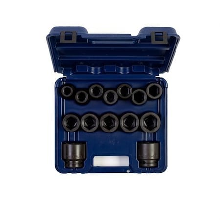Wright Tool 3/4 in. Drive 14 Piece Blow Mold Case Set - 6 Point Standard Impact Sockets, 3/4 in. - 1-5/8 in. 610-MC
